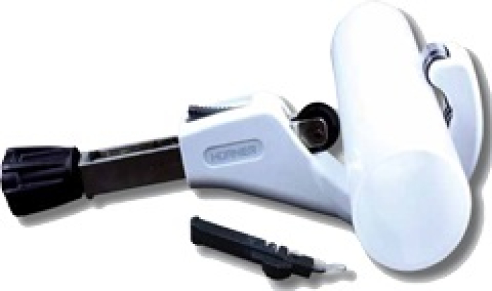 HÜRNER görgős csővágó műanyag csövekhez típus 1, 6-76 mm, tartalék vágókoronggal (max 8,6mm falvastagság)